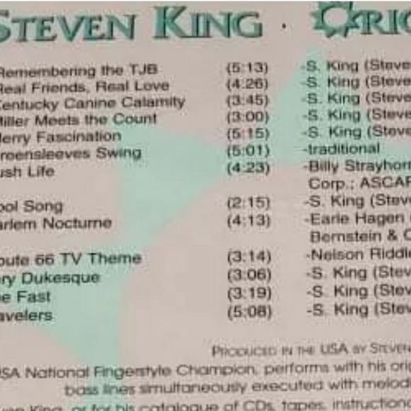 STEVEN KING - Original Fling - CD Rare New Factory Sealed - Picture 2 of 3